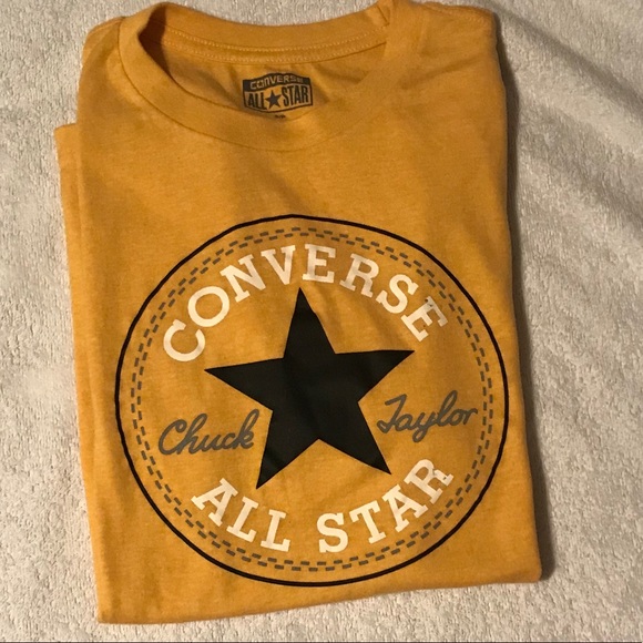 converse t shirt gold